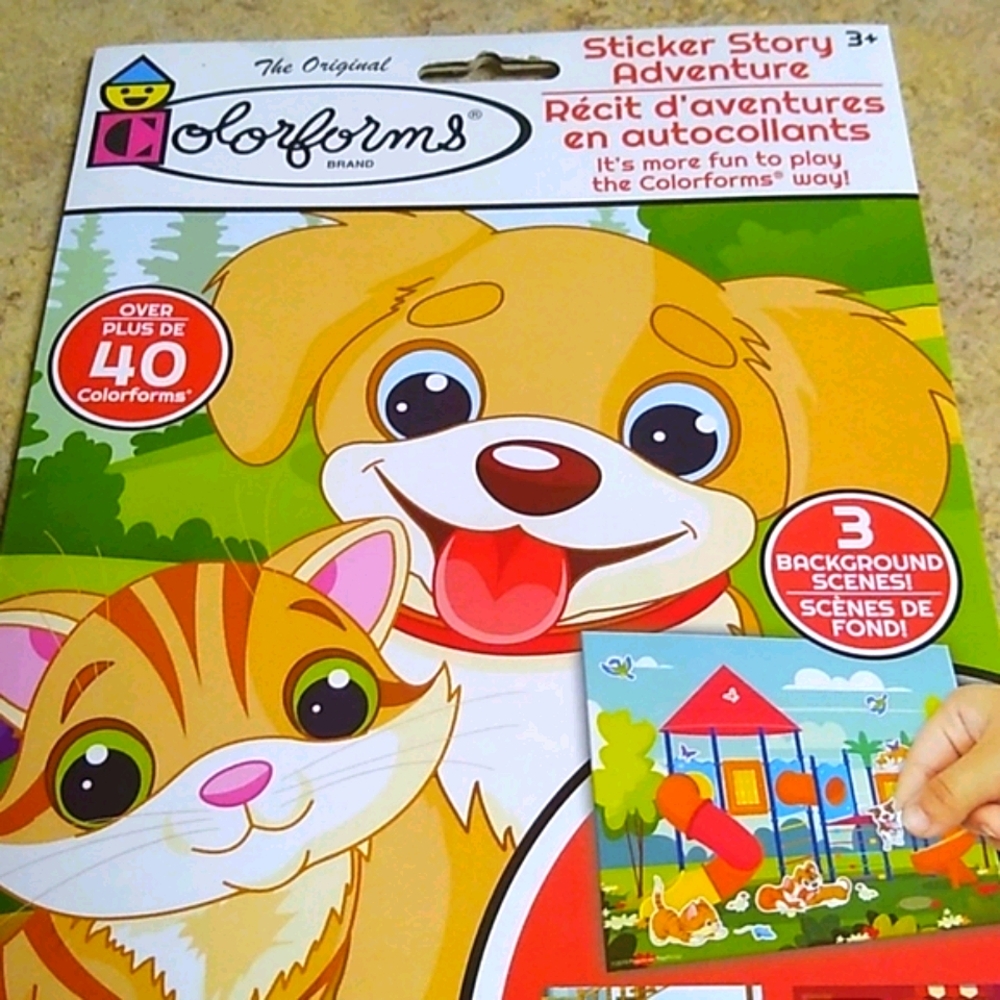 Pets Colorforms Sticker Story Adventure Set - Picture 2 of 5